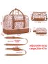 3pcs Bag Set Travel Bag Square Bag Storage Bag Leopard Pattern High-capacity For Outdoor Travel