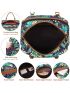 3pcs Bag Sets Top Handle Bag Square Bag Coin Purse Tropical Leaf Print PU