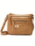 Soft Pu Crossbody Bag Women Shoulder Bag Elephant Patchwork Square Bag