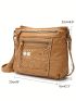 Soft Pu Crossbody Bag Women Shoulder Bag Elephant Patchwork Square Bag