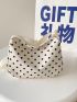 Small Hobo Bag Polka Dot Fashionable Zipper Adjustable-strap