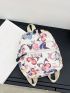 Mini Classic Backpack Preppy Butterfly Pattern Zipper