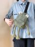 Fashionable Novelty Bag Mini Frog Design Snap Button