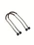 1 Pair Flat Handles Handle Double Metal Chain For Bag