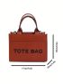 Fashion Mini Personalized Letter Pattern Design Double Handle Handheld Square Bag