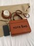 Fashion Mini Personalized Letter Pattern Design Double Handle Handheld Square Bag