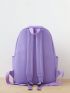 4pcs Bag Sets Backpack Tote Clutch Bag Pencil Case Purple