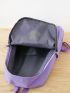 4pcs Bag Sets Backpack Tote Clutch Bag Pencil Case Purple