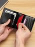 Carbon Fiber Card Holder Wallet Men Brand RFID Black Magic Tri-fold Slim Mini Wallet Small Money Bag Male Purse