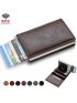 Carbon Fiber Card Holder Wallet Men Brand RFID Black Magic Tri-fold Slim Mini Wallet Small Money Bag Male Purse