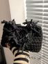 Small Crochet Bag Minimalist Vacation Black