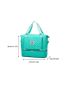 Quilted Letter Patch Fashion Travel Bag Dry-Wet Separation Independent Shoe Warehouse Portable Double Handle