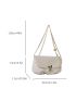 Women's Crossbody Bag Fashion Pleated Bag Small Bag Ruched Flap Bag