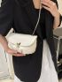 Women's Crossbody Bag Fashion Pleated Bag Small Bag Ruched Flap Bag