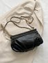 Women's Crossbody Bag Fashion Pleated Bag Small Bag Ruched Flap Bag