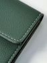 PU Small Wallet Green Litchi Embossed Fashionable