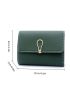 PU Small Wallet Green Litchi Embossed Fashionable