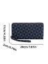 PU Long Wallet Triangle With Wristlet Pattern