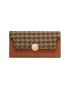 Houndstooth Pattern Long Wallet PU Elegant