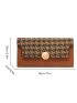 Houndstooth Pattern Long Wallet PU Elegant