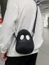 Cute Ghost Purse, Women's Pu Crossbody Bag, Shoulder Bag For Girls