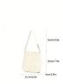 White Bucket Bag Minimalist Adjustable Strap PU