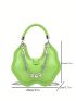 Green Novelty Bag Bead Decor Chain PU Fashionable