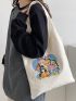 Figure Graphic Shopper Bag Double Handle