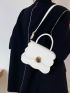 Mini Novelty Bag Wave Trim Top Handle PU Fashionable