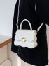 Mini Novelty Bag Wave Trim Top Handle PU Fashionable