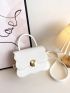 Mini Novelty Bag Wave Trim Top Handle PU Fashionable