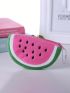 Watermelon Design Coin Purse Fuzzy Zipper Cute