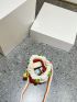 Mini Cake Design Crochet Bag Drawstring Fashionable Crossbody Bag