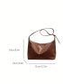 Minimalist Hobo Bag Solid Color Large Capacity