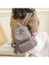 Women's Backpack 2023 New Fashion Fashion Medium Khaki