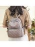 Women's Backpack 2023 New Fashion Fashion Medium Khaki