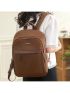 Women's Backpack 2023 New Fashion Fashion Medium Brown