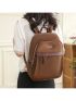 Women's Backpack 2023 New Fashion Fashion Medium Brown