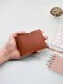 Litchi Embossed Small Wallet Bifold Vintage