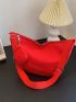 Neon Red Hobo Bag Funky With Coin Purse