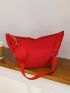 Neon Red Hobo Bag Funky With Coin Purse