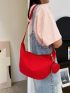 Neon Red Hobo Bag Funky With Coin Purse