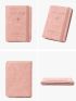 Letter Graphic Passport Case RFID Blocking Pink