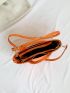 Mini Bucket Bag Adjustable Strap Zipper Metallic Funky