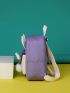 Mini Classic Backpack Cute Rabbit & Ear Decor Zipper