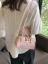 Mini Boston Bag Embossed Detail Double Handle Zipper PU Fashionable