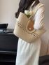 Large Capacity Woven Hand-held Basket Bag Shoulder Bag Women's Bag