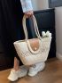 Large Capacity Woven Hand-held Basket Bag Shoulder Bag Women's Bag