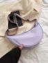 Simple Zipper Hobo Bag, Women's Solid Color Nylon Purse, Large Capacity Crossbody Bag