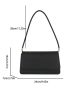 Embossed Handbag, Vintage Pu Shoulder Bag, Elegant Flap Purse For Women